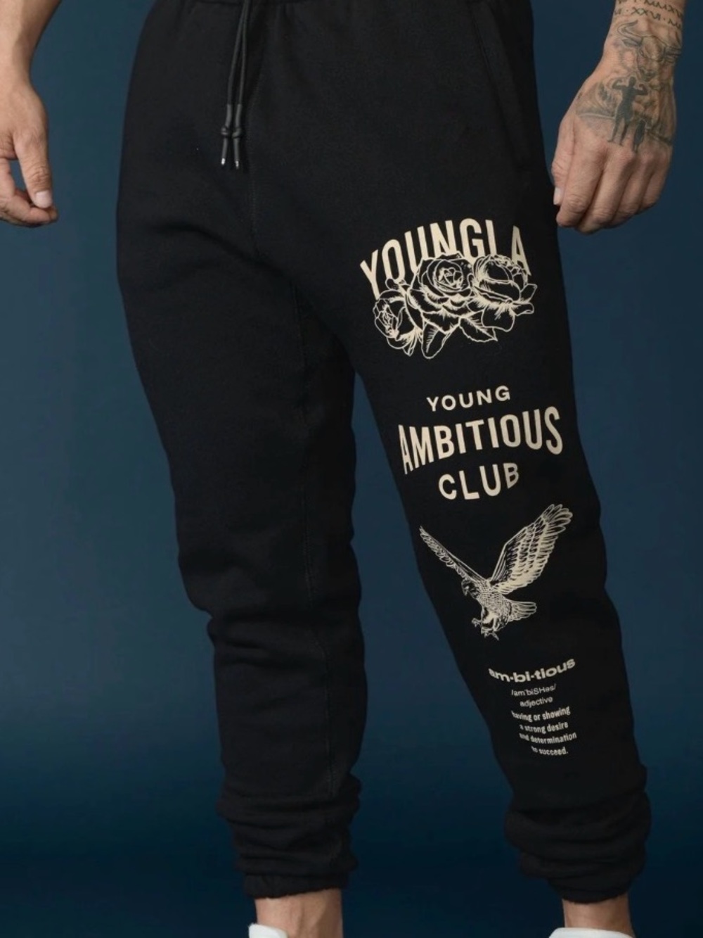 YoungLA Men’s “The Immortal Joggers” Sweatpants-Black, Like New